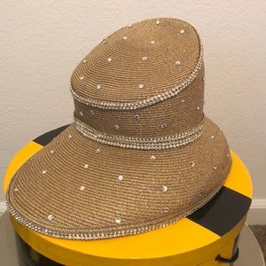 Sparkle Gold Bling Church Hat